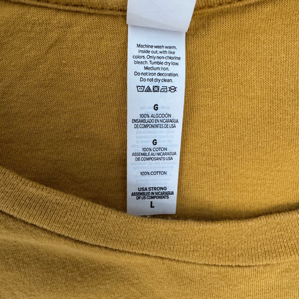 Funny Yellow Graphic Crop Top T-Shirt Corn on Cob Pun Tee Large - Picture 3 of 8
